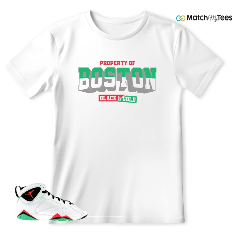 NIKE JORDAN 7 RETRO VERDE (GS) SNEAKER Matching Tees T-shirt for Men