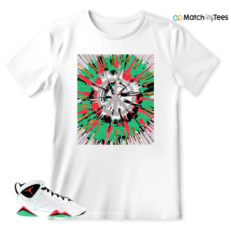 NIKE JORDAN 7 RETRO VERDE (GS) SNEAKER Matching Tees t-shirt