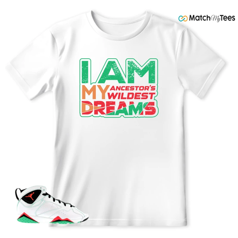 NIKE JORDAN 7 RETRO VERDE (GS) SNEAKER Matching Tees t-shirt