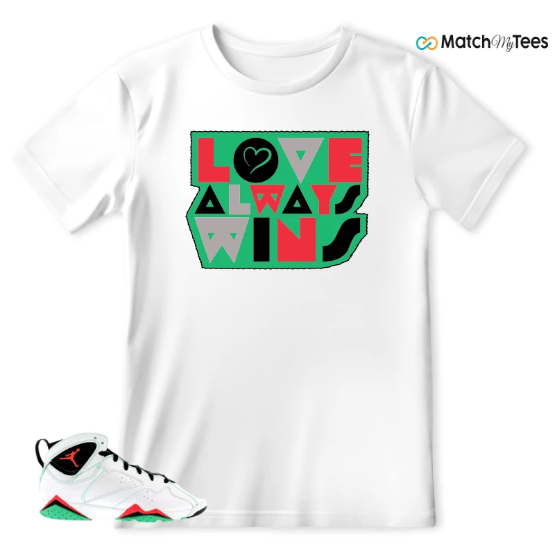 NIKE JORDAN 7 RETRO VERDE (GS) SNEAKER Matching Tees t-shirt