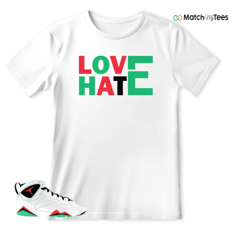 NIKE JORDAN 7 RETRO VERDE (GS) SNEAKER Matching Tees t-shirt