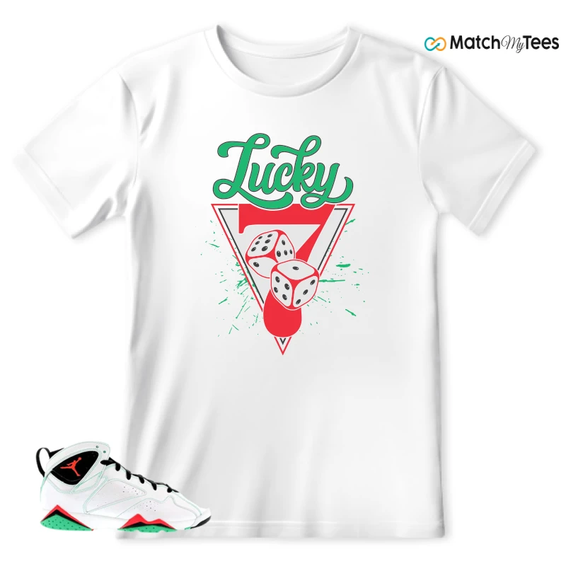 NIKE JORDAN 7 RETRO VERDE (GS) SNEAKER Matching Tees T-shirt for Men