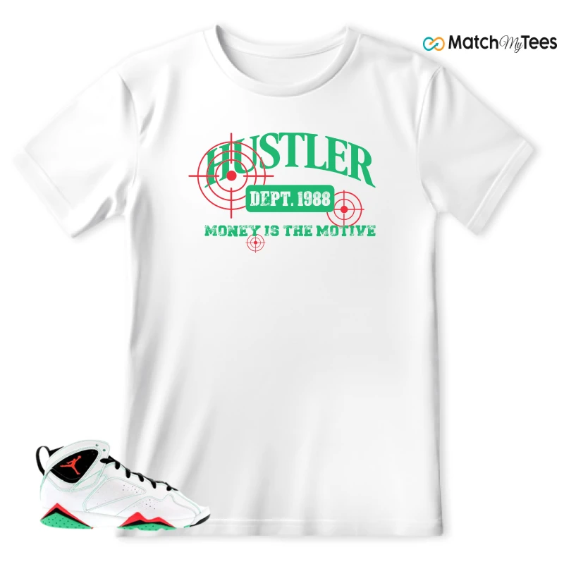 NIKE JORDAN 7 RETRO VERDE (GS) SNEAKER Matching Tees t-shirt