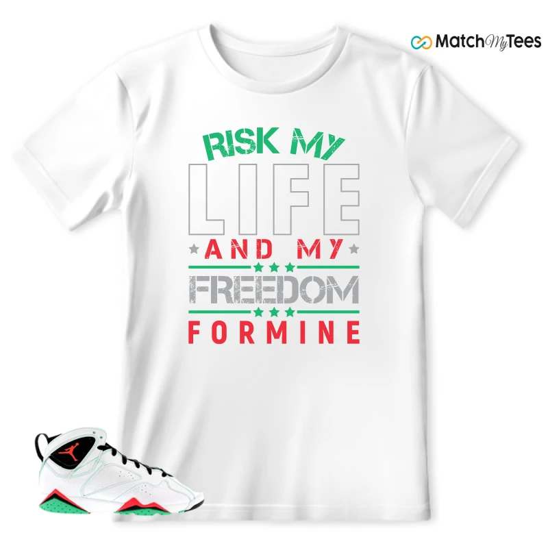 NIKE JORDAN 7 RETRO VERDE (GS) SNEAKER Matching Tees t-shirt