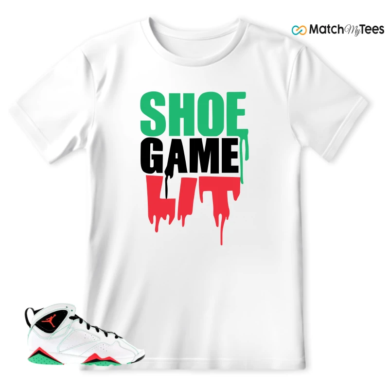 NIKE JORDAN 7 RETRO VERDE (GS) SNEAKER Matching Tees t-shirt