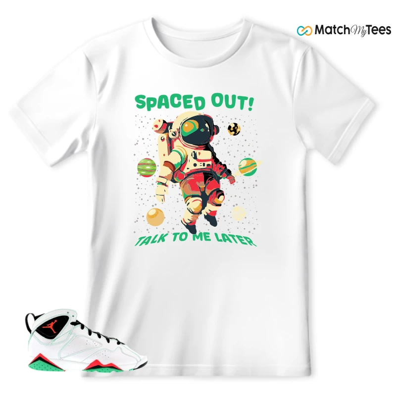 NIKE JORDAN 7 RETRO VERDE (GS) SNEAKER Matching Tees t-shirt