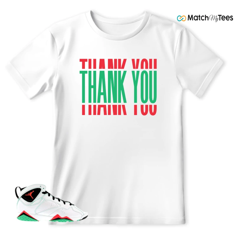 NIKE JORDAN 7 RETRO VERDE (GS) SNEAKER Matching Tees t-shirt