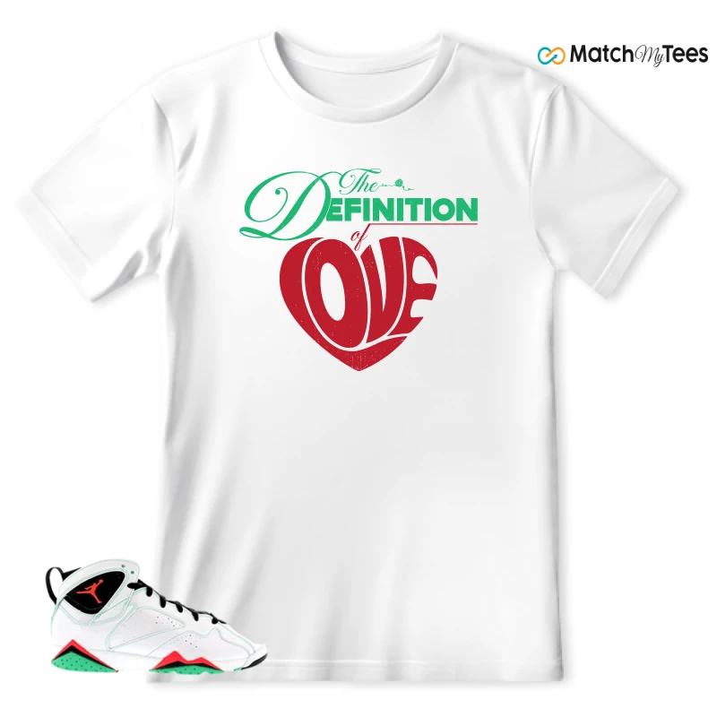 NIKE JORDAN 7 RETRO VERDE (GS) SNEAKER Matching Tees t-shirt