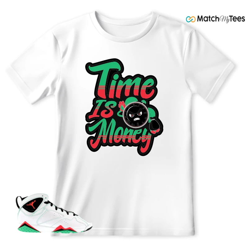 NIKE JORDAN 7 RETRO VERDE (GS) SNEAKER Matching Tees t-shirt