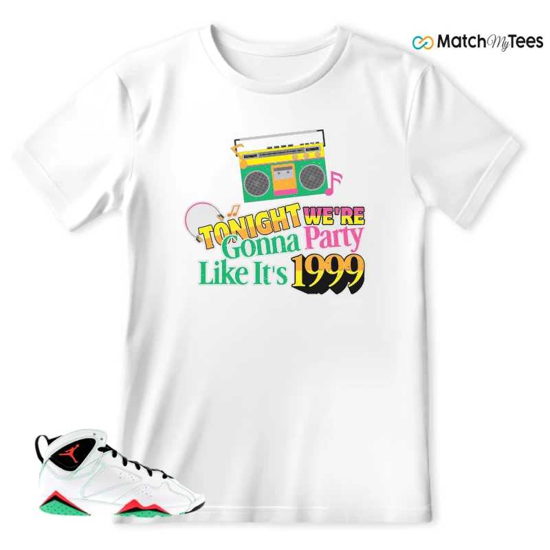 NIKE JORDAN 7 RETRO VERDE (GS) SNEAKER Matching Tees t-shirt