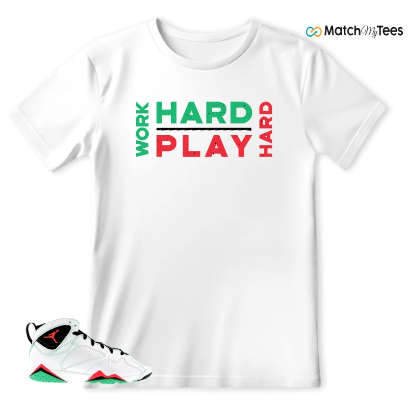 NIKE JORDAN 7 RETRO VERDE (GS) SNEAKER Matching Tees t-shirt