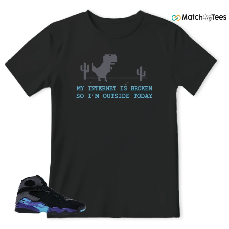 NIKE JORDAN 8 RETRO AQUA (2015) SNEAKER Matching Tees T-shirt for Men