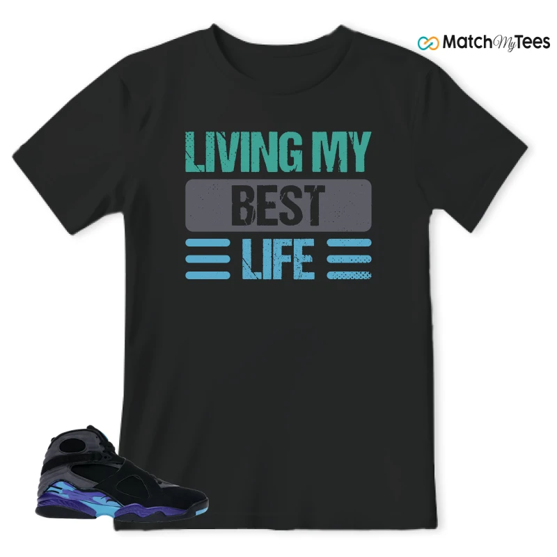 NIKE JORDAN 8 RETRO AQUA (2015) SNEAKER Matching Tees t-shirt