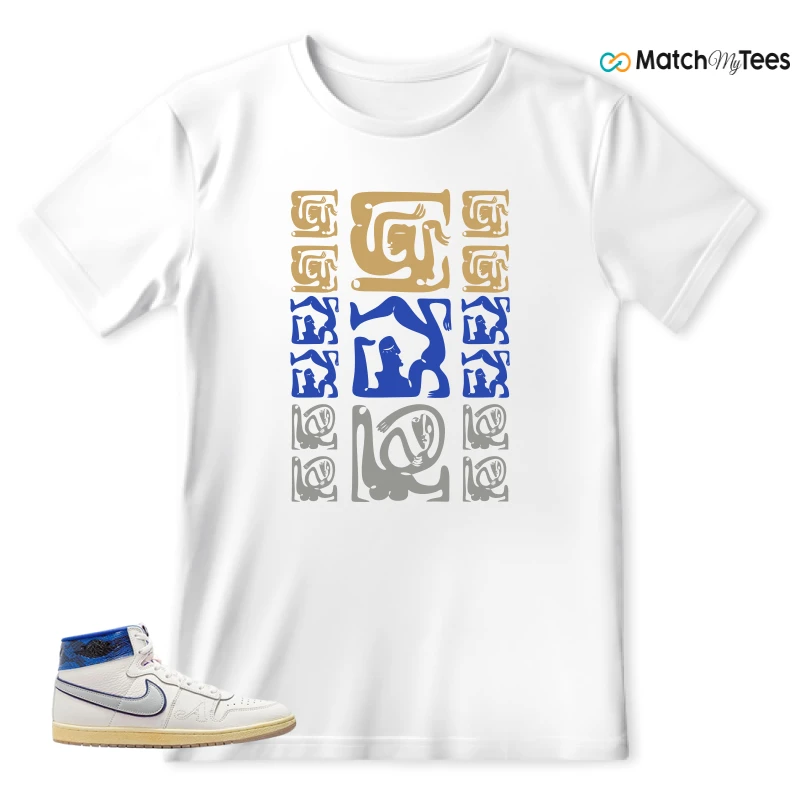 NIKE JORDAN AIR SHIP X AWAKE NY GAME ROYAL SNEAKER Matching Tees t-shirt