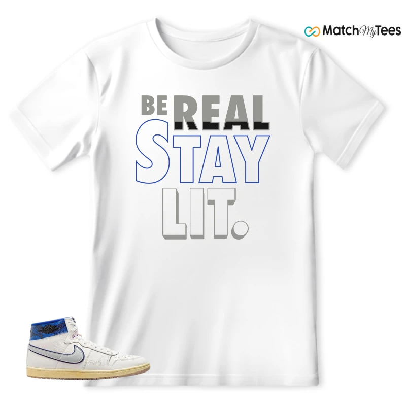 NIKE JORDAN AIR SHIP X AWAKE NY GAME ROYAL SNEAKER Matching Tees t-shirt