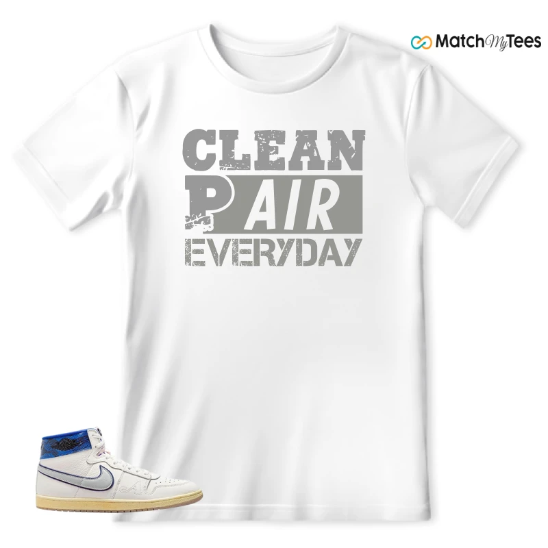 NIKE JORDAN AIR SHIP X AWAKE NY GAME ROYAL SNEAKER Matching Tees t-shirt