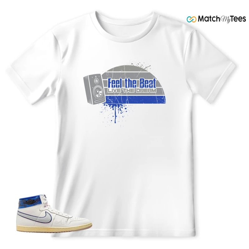 NIKE JORDAN AIR SHIP X AWAKE NY GAME ROYAL SNEAKER Matching Tees t-shirt