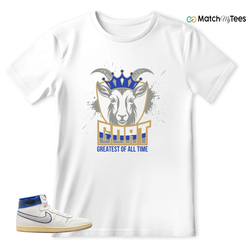 NIKE JORDAN AIR SHIP X AWAKE NY GAME ROYAL SNEAKER Matching Tees t-shirt