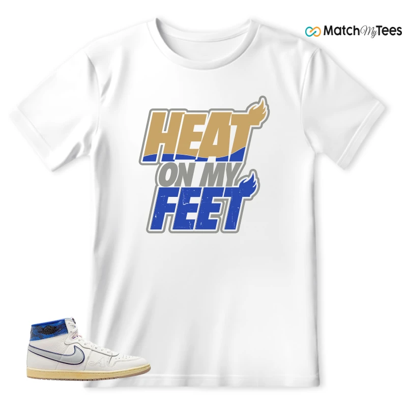 NIKE JORDAN AIR SHIP X AWAKE NY GAME ROYAL SNEAKER Matching Tees t-shirt