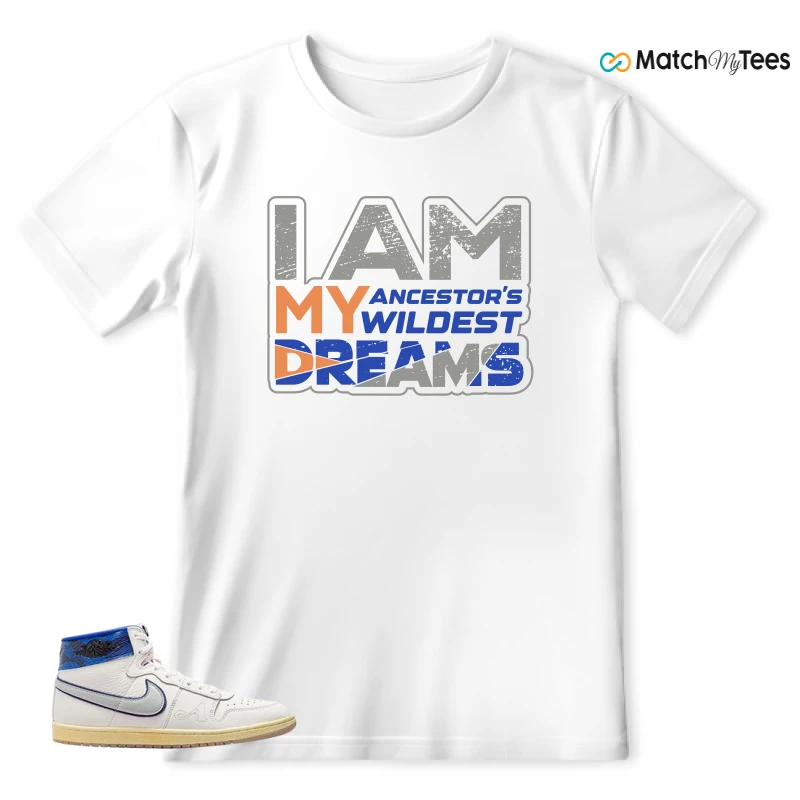 NIKE JORDAN AIR SHIP X AWAKE NY GAME ROYAL SNEAKER Matching Tees t-shirt