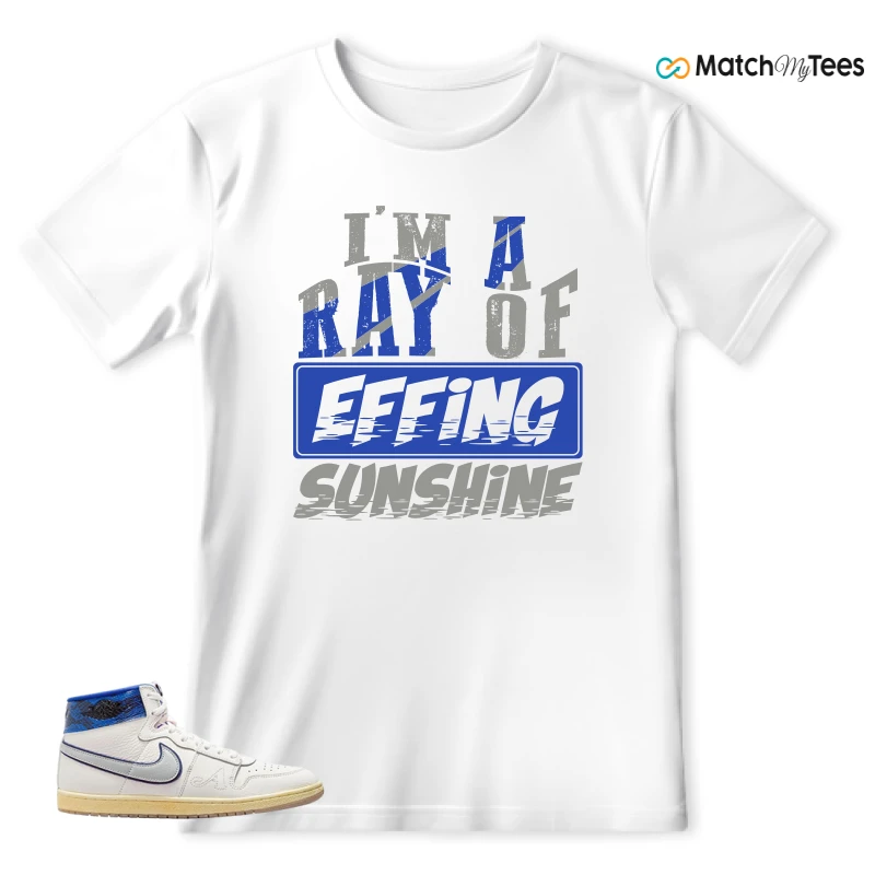 NIKE JORDAN AIR SHIP X AWAKE NY GAME ROYAL SNEAKER Matching Tees t-shirt
