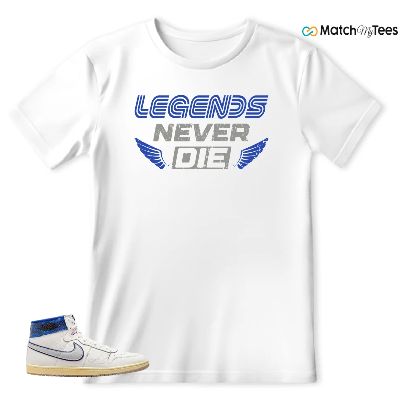 NIKE JORDAN AIR SHIP X AWAKE NY GAME ROYAL SNEAKER Matching Tees t-shirt