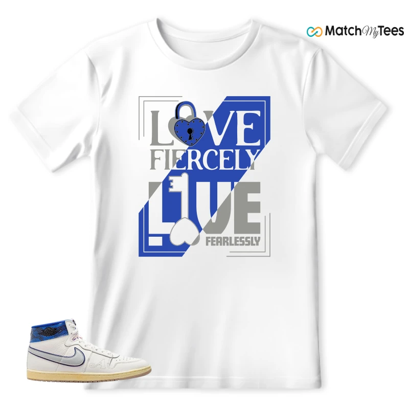NIKE JORDAN AIR SHIP X AWAKE NY GAME ROYAL SNEAKER Matching Tees t-shirt