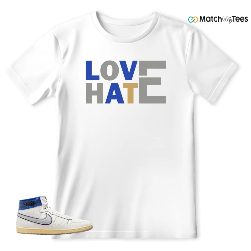 NIKE JORDAN AIR SHIP X AWAKE NY GAME ROYAL SNEAKER Matching Tees t-shirt