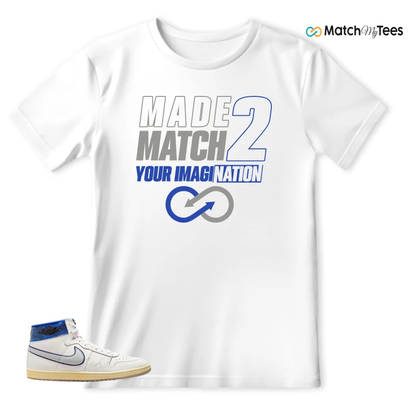 NIKE JORDAN AIR SHIP X AWAKE NY GAME ROYAL SNEAKER Matching Tees t-shirt