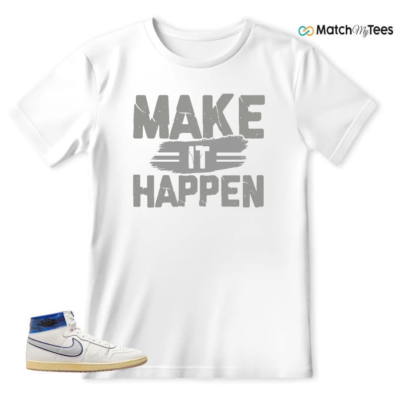 NIKE JORDAN AIR SHIP X AWAKE NY GAME ROYAL SNEAKER Matching Tees t-shirt