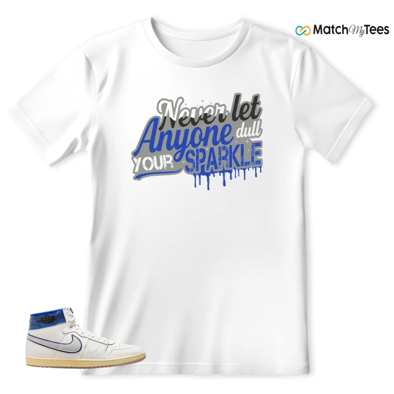 NIKE JORDAN AIR SHIP X AWAKE NY GAME ROYAL SNEAKER Matching Tees t-shirt