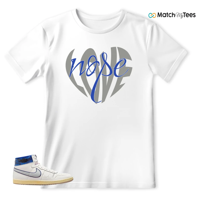 NIKE JORDAN AIR SHIP X AWAKE NY GAME ROYAL SNEAKER Matching Tees t-shirt