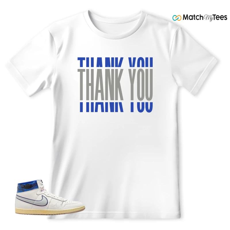 NIKE JORDAN AIR SHIP X AWAKE NY GAME ROYAL SNEAKER Matching Tees t-shirt