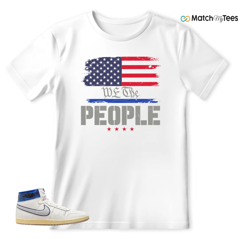 NIKE JORDAN AIR SHIP X AWAKE NY GAME ROYAL SNEAKER Matching Tees t-shirt