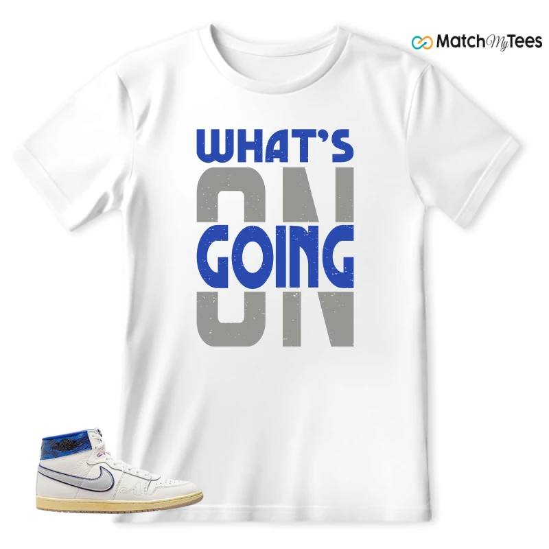NIKE JORDAN AIR SHIP X AWAKE NY GAME ROYAL SNEAKER Matching Tees t-shirt