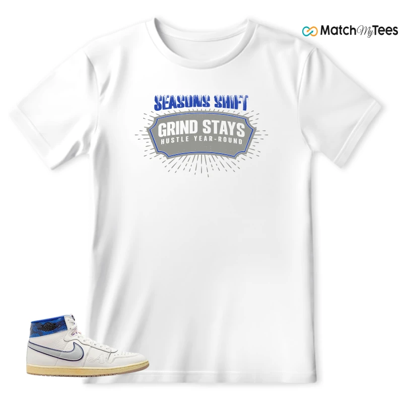 NIKE JORDAN AIR SHIP X AWAKE NY GAME ROYAL SNEAKER Matching Tees t-shirt