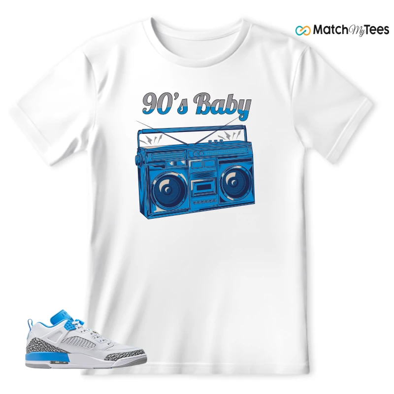 NIKE JORDAN SPIZIKE LOW UNC SNEAKER Matching Tees t-shirt