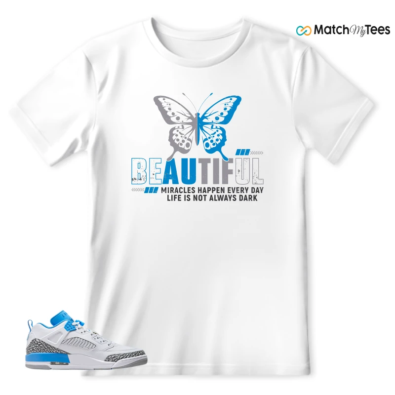 NIKE JORDAN SPIZIKE LOW UNC SNEAKER Matching Tees t-shirt