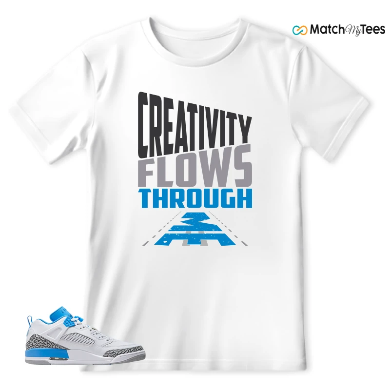 NIKE JORDAN SPIZIKE LOW UNC SNEAKER Matching Tees t-shirt