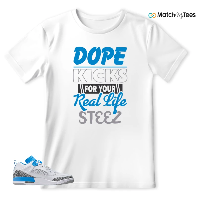 NIKE JORDAN SPIZIKE LOW UNC SNEAKER Matching Tees T-shirt for Men