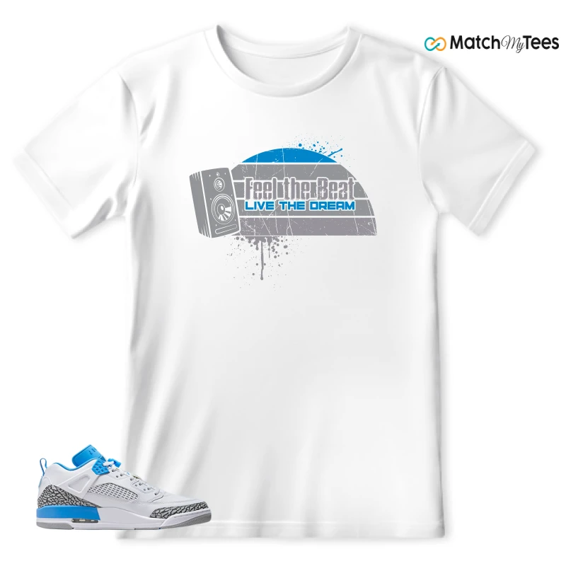 NIKE JORDAN SPIZIKE LOW UNC SNEAKER Matching Tees t-shirt