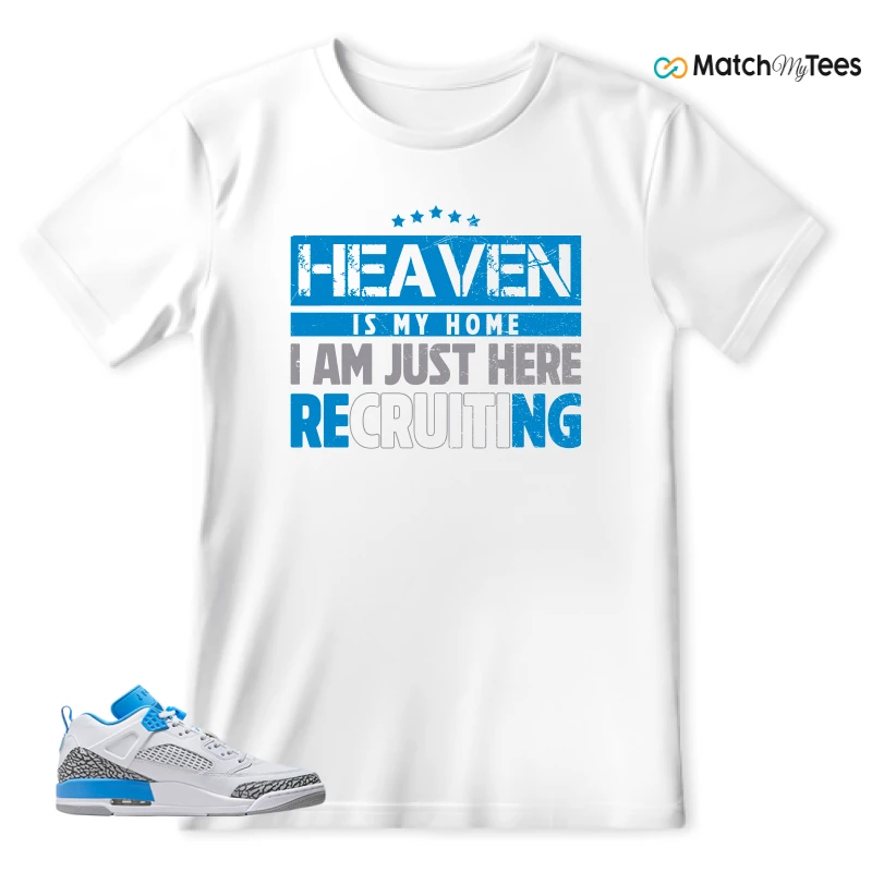 NIKE JORDAN SPIZIKE LOW UNC SNEAKER Matching Tees t-shirt