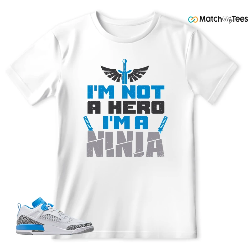 NIKE JORDAN SPIZIKE LOW UNC SNEAKER Matching Tees t-shirt