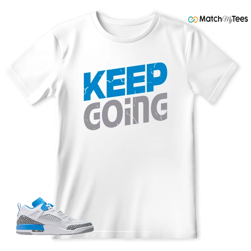 NIKE JORDAN SPIZIKE LOW UNC SNEAKER Matching Tees t-shirt
