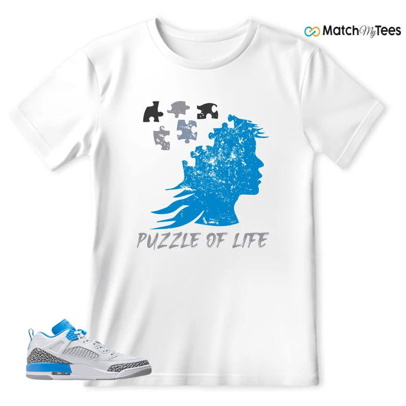 NIKE JORDAN SPIZIKE LOW UNC SNEAKER Matching Tees t-shirt