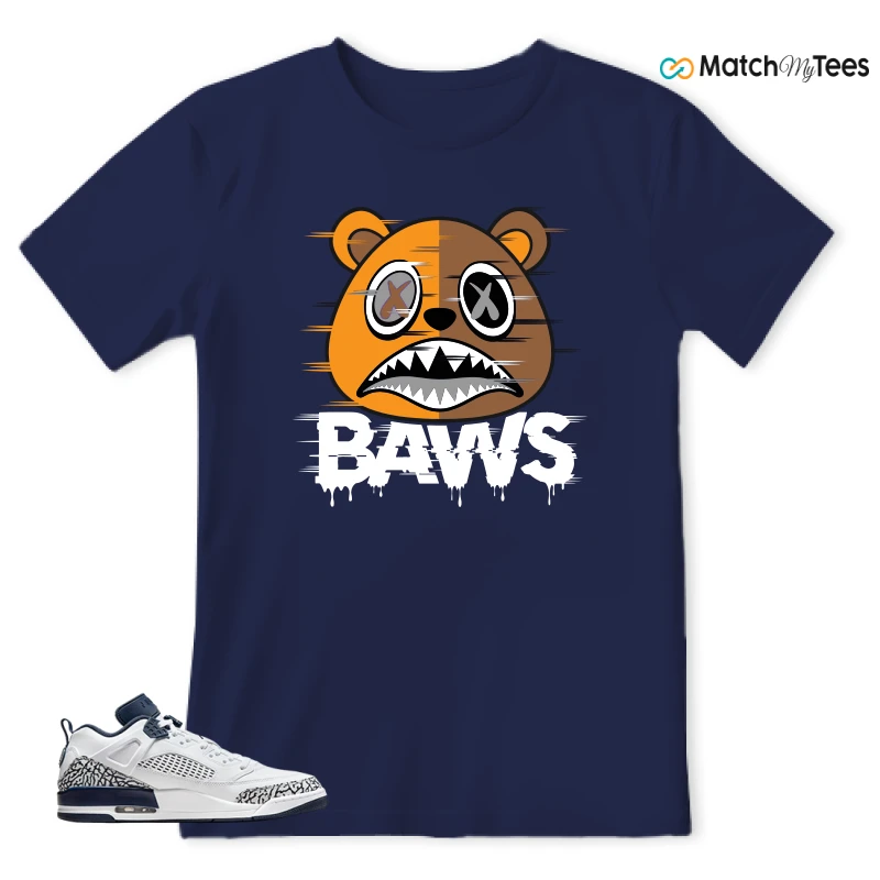 NIKE JORDAN SPIZIKE LOW WHITE OBSIDIAN SNEAKER Matching Tees t-shirt