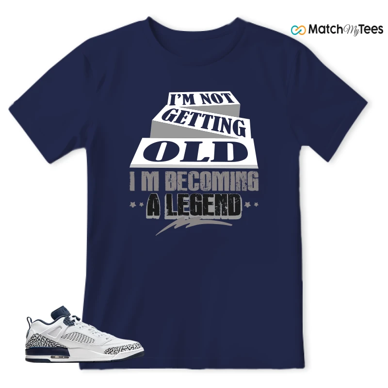 NIKE JORDAN SPIZIKE LOW WHITE OBSIDIAN SNEAKER Matching Tees t-shirt