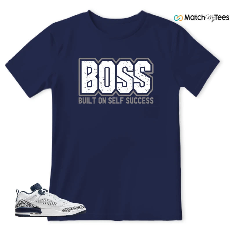 NIKE JORDAN SPIZIKE LOW WHITE OBSIDIAN SNEAKER Matching Tees t-shirt