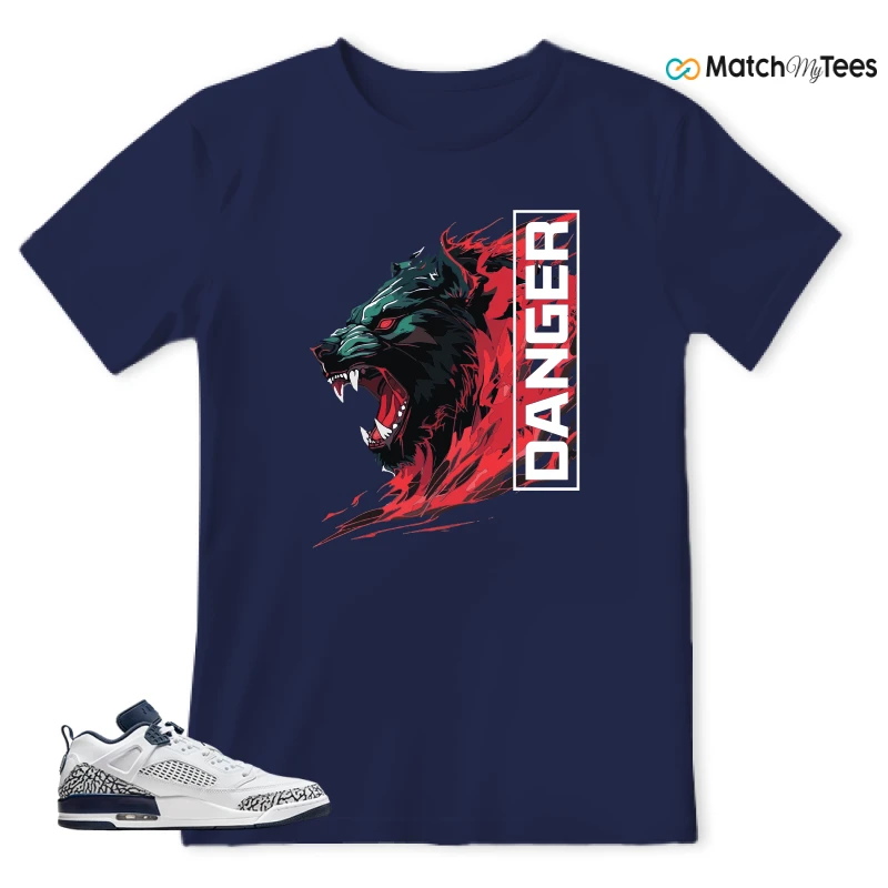NIKE JORDAN SPIZIKE LOW WHITE OBSIDIAN SNEAKER Matching Tees t-shirt