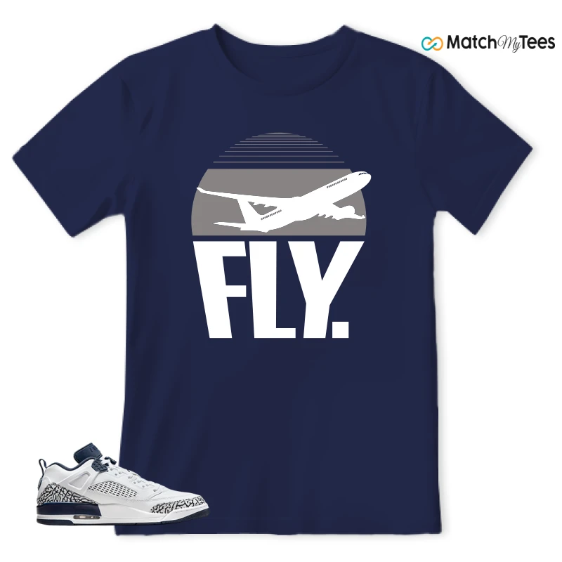 NIKE JORDAN SPIZIKE LOW WHITE OBSIDIAN SNEAKER Matching Tees t-shirt